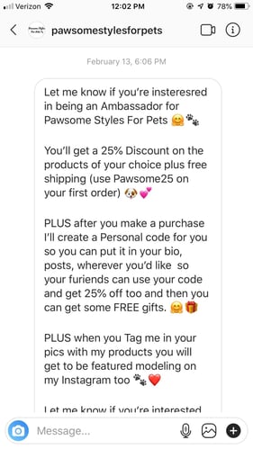instagram sponsorship pitch